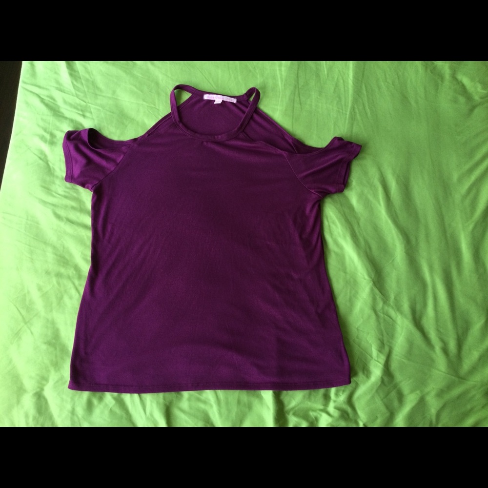 Rebellious One Cold Shoulder Top
